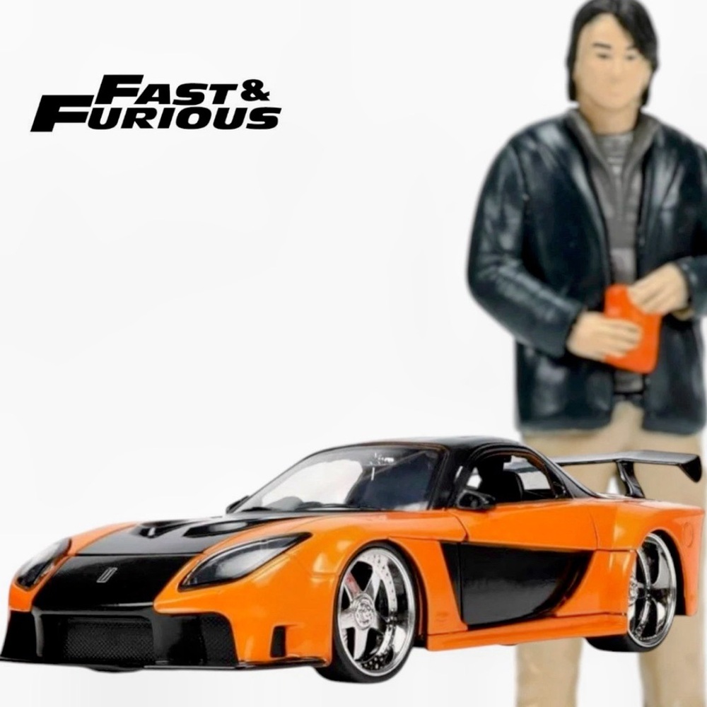 Fast & Furious Han 1995 Mazda RX-7 Widebody Jada Diecast 1:24 Car & Figure - Picture 3 of 15
